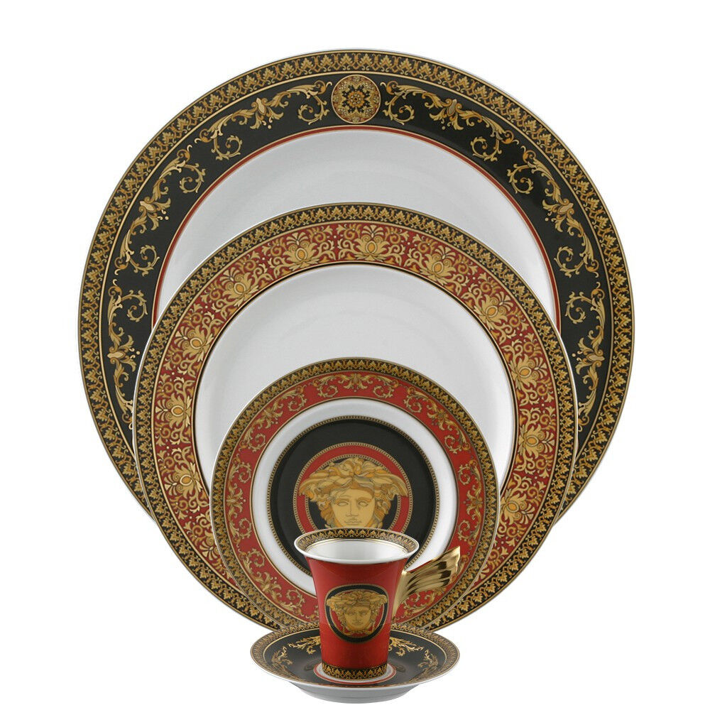 Versace Medusa porcelain serving plate - Red