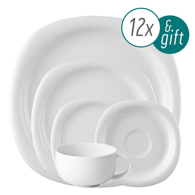 60 Piece Dinner Setting with 3 free serving pieces image number 0